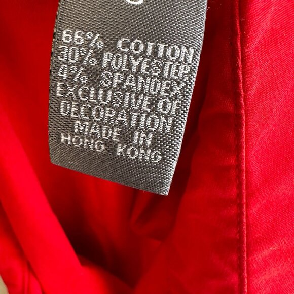 Hillard & Hanson Womens Stretch Red Sleeveless Button-Up Shirt - Size M - Picture 3 of 8